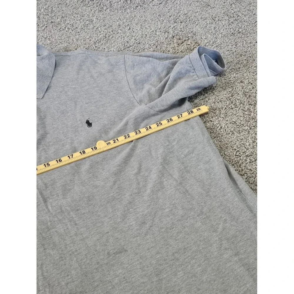 Polo Ralph Lauren Polo Shirt Men 3XB Big Heather Gray Short Sleeve Pique Cotton